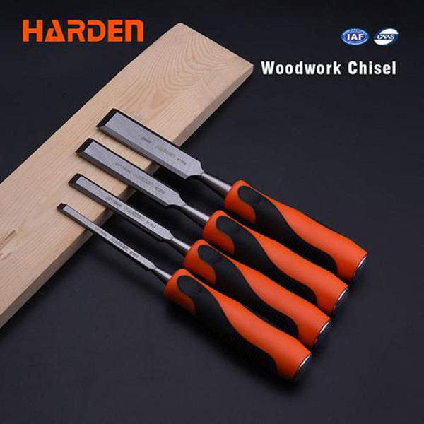 4PCS Orange black handle wood chisel 611011 | Company Harden | Origin China