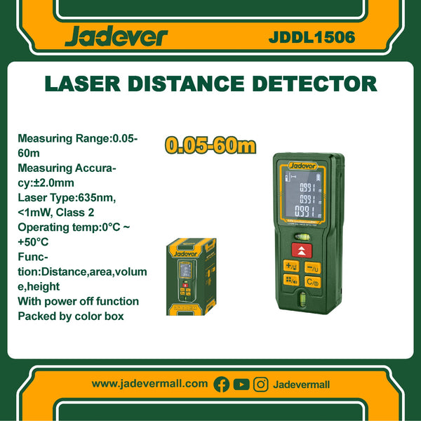 LASER DISTANCE DETECTOR 60m JDDL1506  | Company : Jadever | Origin : China
