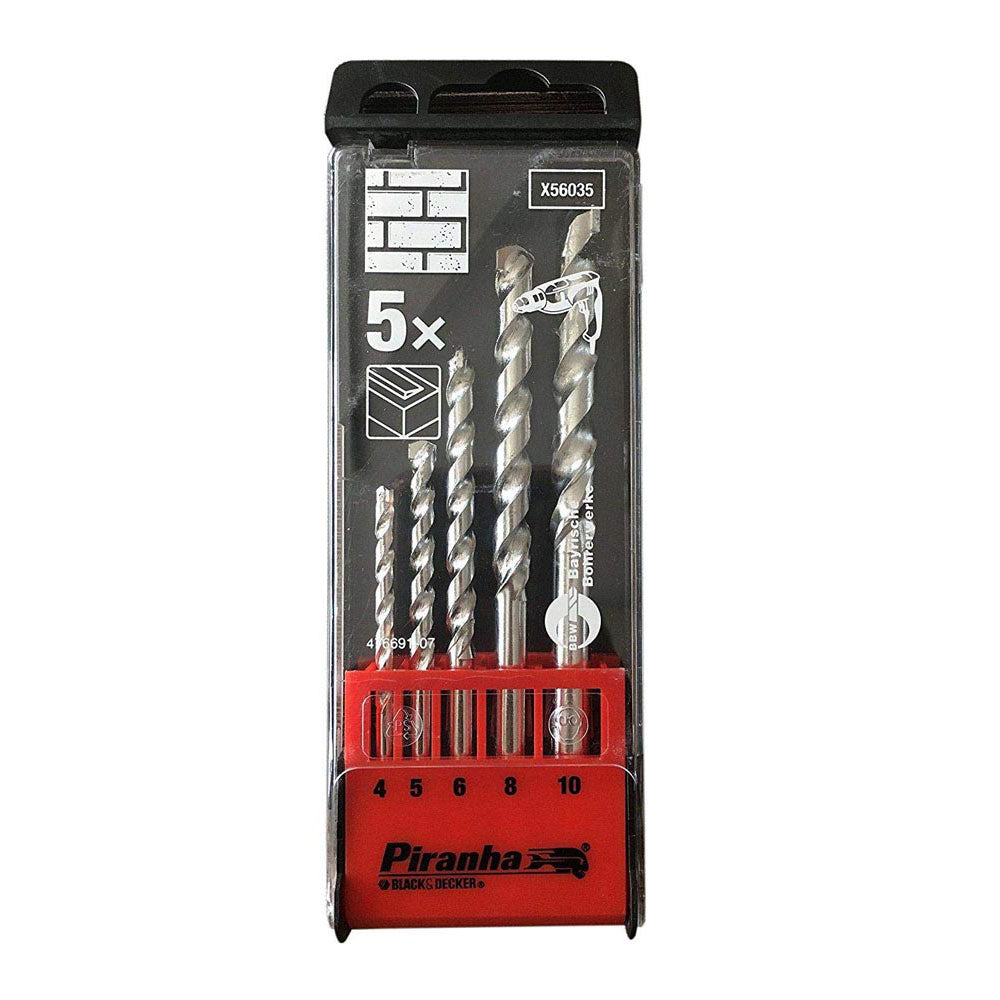 Masonary drill bit set 5pcs B&D (X56035) Company Black and Decker