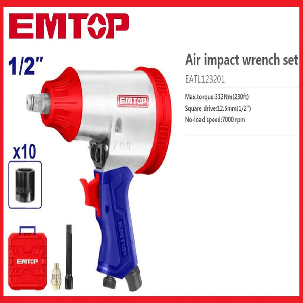 Air impact wrench set EATL123201 | Company : EMTOP | Origin China