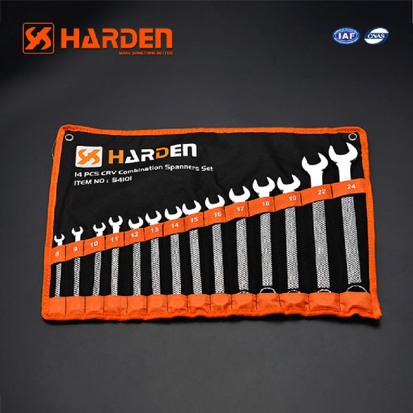 14Pcs Combination Spanner Set 8-24mm 540101 | Company: Harden | Origin: China