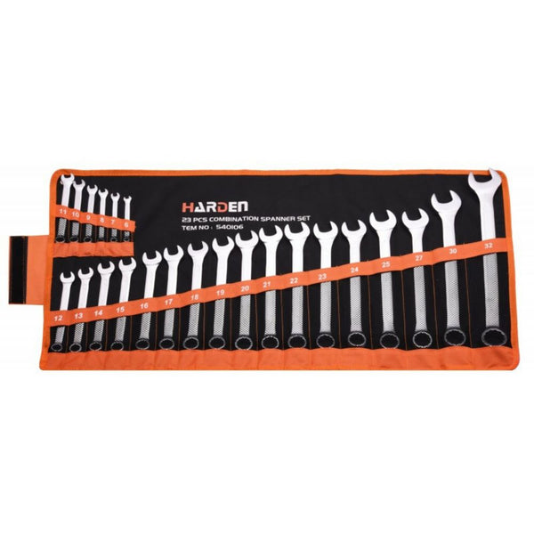 23Pcs COMBINATION SPANNER SET 6-32mm 540106 | Company: Harden | Origin: China