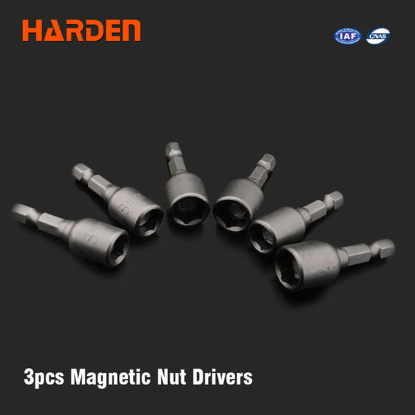 HARDEN 3pcs 45mm Magnetic Nut Drivers 550614 | Origin China