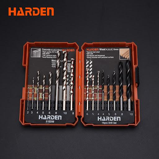 16Pcs Drill Set 610289 | Company Harden | Origin China