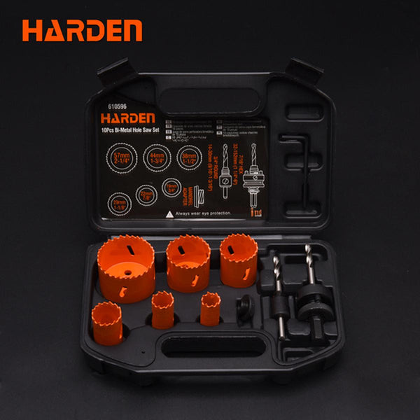 10Pcs HSS Bi-Metal Hole Saw Set 610596  | Company Harden | Origin China