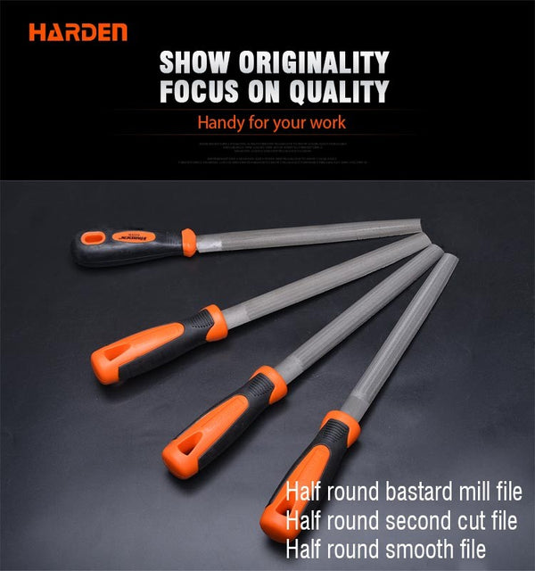 Half round bastard mill file with soft handle 610652 | Company Harden | Origin China