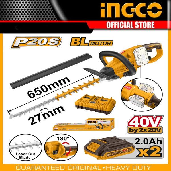 Cordless Hedge Trimmer 26" CHTLI400282 | Company: Ingco | Origin: China