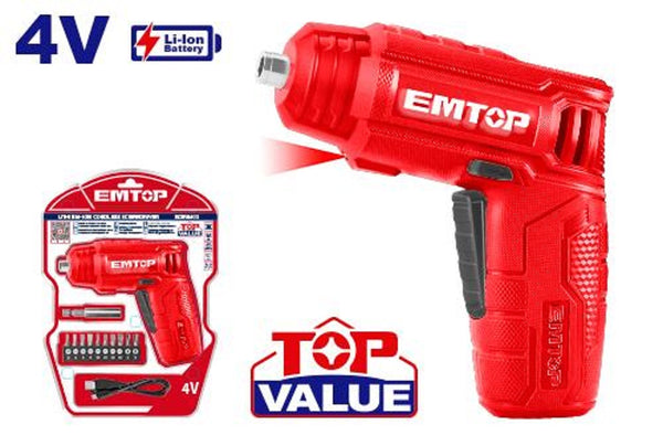 Lithium-Ion Cordless Screwdriver  20V ECSR0402 | Company: Emtop | Origin: China