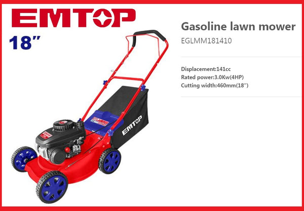 Gasoline Lawn Mover 3kw  EGLMM181410  | Company : EMTOP | Origin China