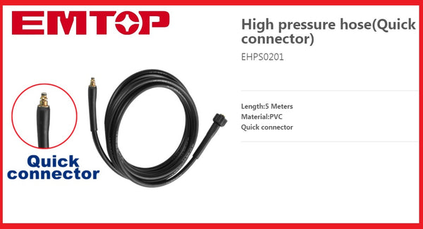 High Pressure  Hose(Quick  Connector) EHPS0201  | Company : EMTOP | Origin China