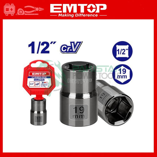 1/2" Hexagonal socket ESCT12191 | Company : EMTOP | Origin China