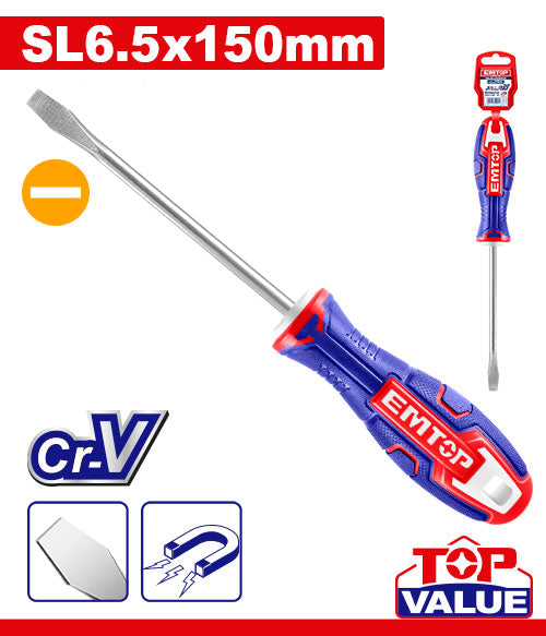 Slotted screwdriver  ESDRSL6150 | Company : EMTOP | Origin China