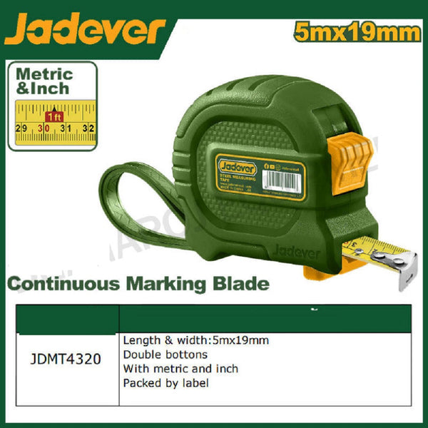 STEEL MEASURING TAPE 5M  JDWC2204  | Company : Jadever | Origin : China