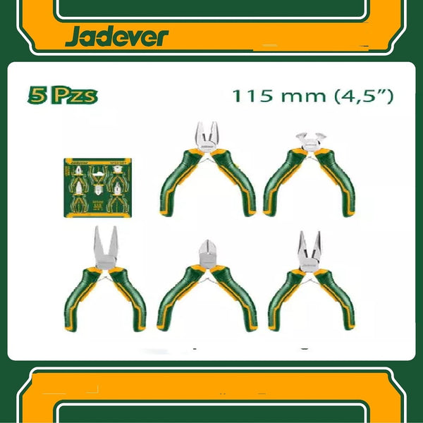 5 Pcs MINI PLIER SET JDPS1615   | Company : Jadever | Origin : China