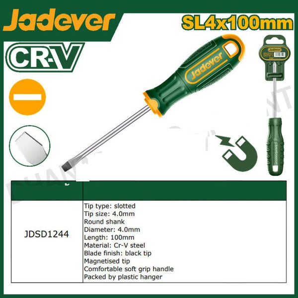 Slotted screwdriver  JDSD1244 | Company : Jadever | Origin : China