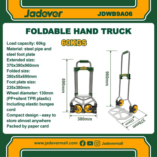 Foldable hand truck JDWB9A06  | Company : Jadever | Origin : China