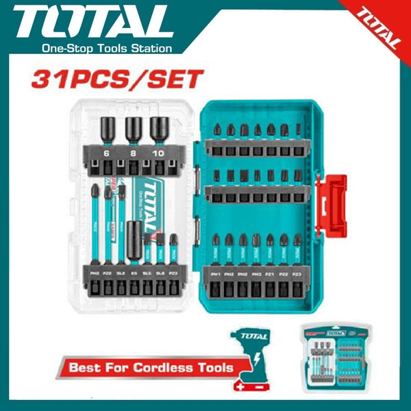 31Pcs Impact Screwdriver Bits Set TACSDL11306 | Company: Total | Origin: China