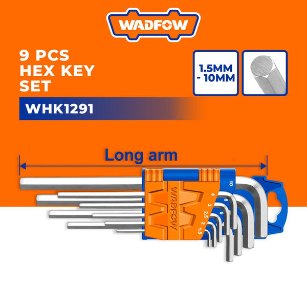 9pcs HEX KEY 10mm WHK1291 | Company: Wadfow | Origin: China