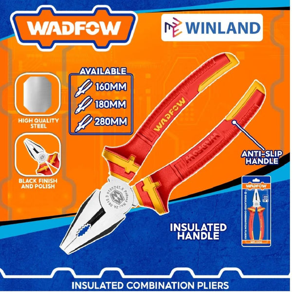 INSULATED COMBINATION PLIERS 8" WPL1938 | Company: Wadfow | Origin: China