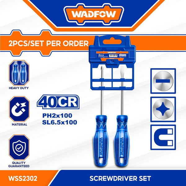 2Pc SCREWDRIVER SET 6' WSS2302  | Company: Wadfow | Origin: China