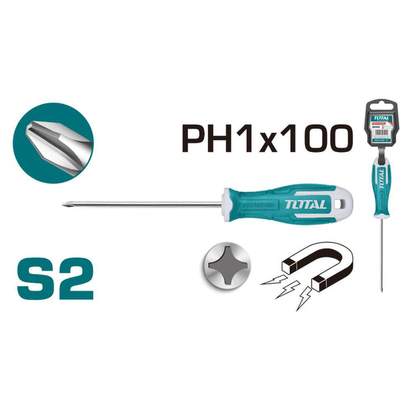 Phillips screwdriver 5.0x100mm THT26PH1100 | Company: Total | Origin: China