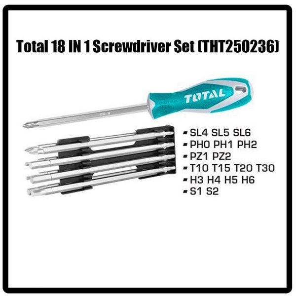 18 IN 1 Screwdriver set THT250236  | Company: Total | Origin: China
