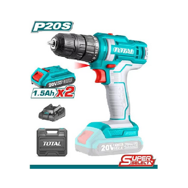 Lithium-Ion cordless drill 20V TDLI20028 | Company: Total | Origin: China