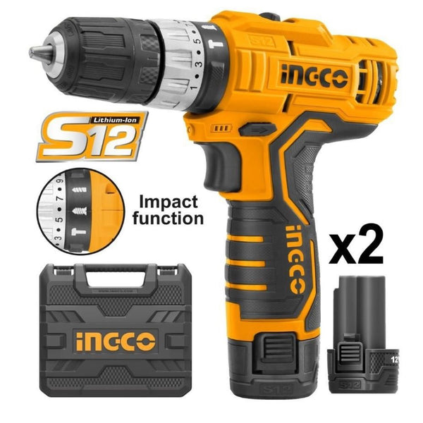 LITHIUM-LON IMPACT DRILL 12V CIDLI1232 | Company: Ingco  |  Origin: China