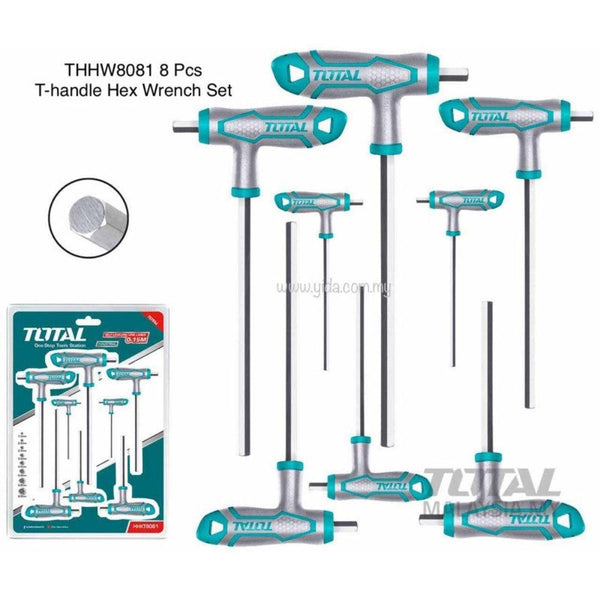 8 Pcs T-handle hex wrench set THHW8081 | Company: Total | Origin: China