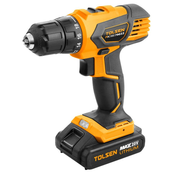 CORDLESS DRILL 20V 79033 | COMPANY: TOLSEN | ORIGIN: CHINA