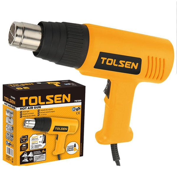 HOT AIR GUN 2 ADJUSTABLE TEMPERATURE 230V 79100-BS | COMPANY: TOLSEN | ORIGIN: CHINA