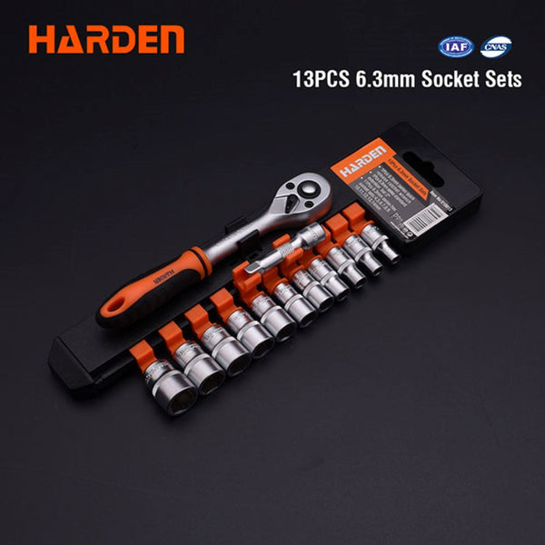 13PCS SOCKETS SET 1/4"  510013 | Company : Harden | Origin: China