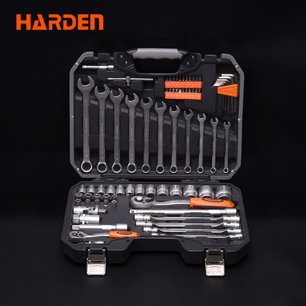 77pcs Dr. SOCKET SET 1/2" & 1/4" 510677 | Company: Harden | Origin: China