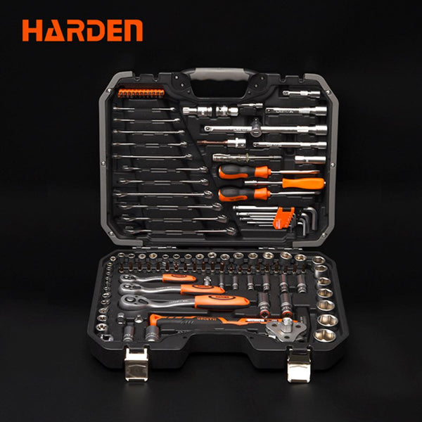 122Pcs Dr.SOCKETS SET 1/2", 3/8", 1/4" 510822 | Company: Harden | Origin: China