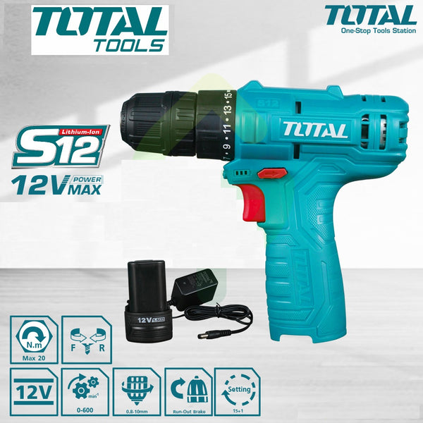 Lithium-Ion cordless drill 12V TDLI12415 | Company: Total | Origin: China