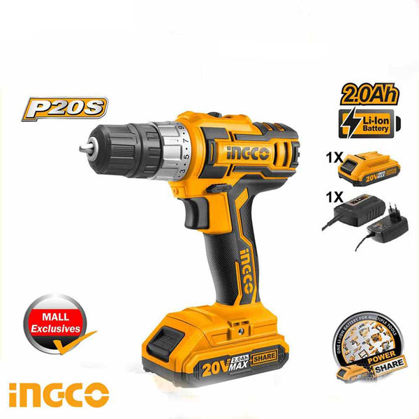 LITHIUM-ION CORDLESS DRILL 20V CDLI20024 |  Company: Ingco  |  Origin: China