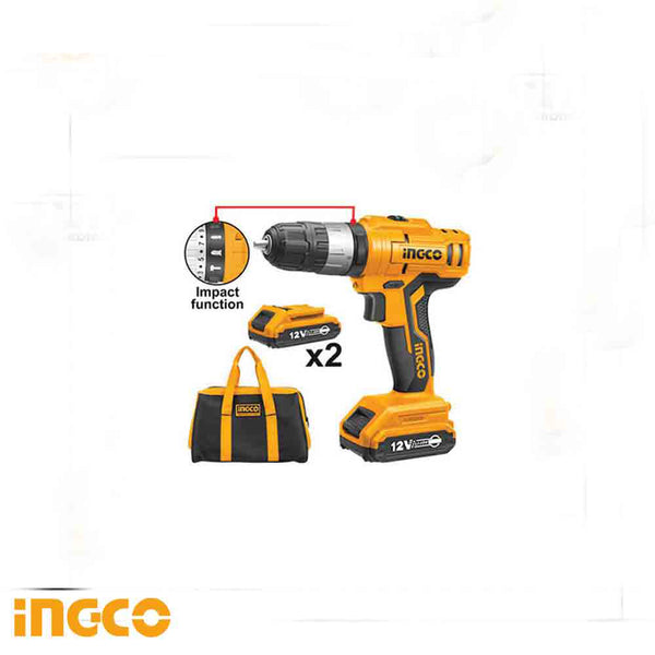 Lithium-Ion Cordless Drill 12V CIDLI1222 | Company: Ingco | Origin: China