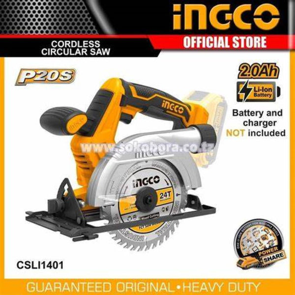 Lithium-Ion Circular Saw 20V 5.5" CSLI1401 | Company: Ingco | Origin: China