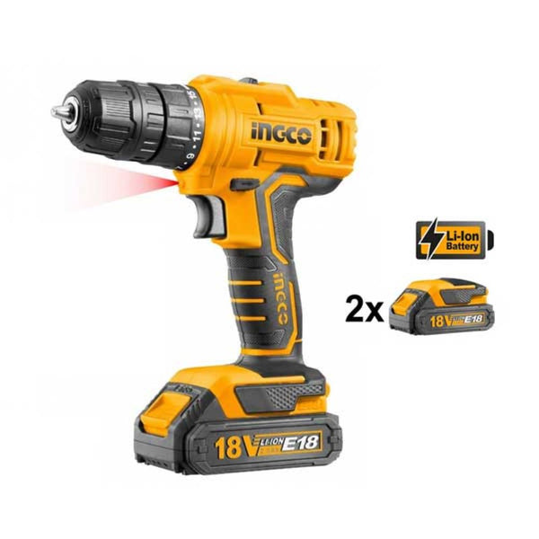 LITHIUM-LON CORLESS DRILL 18V CDLI1801 | Company: Ingco  |  Origin: China
