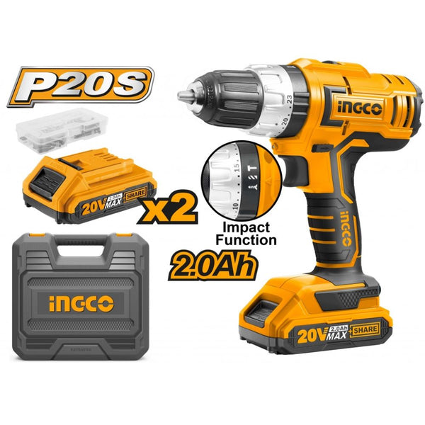 LITHIUM-ION IMPACT DRILL 20V CIDLI20031 |  Company: Ingco  |  Origin: China