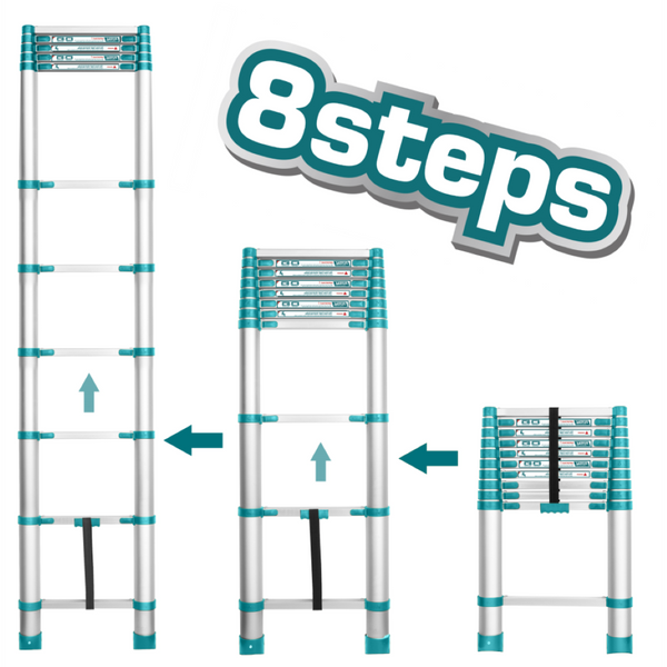 Telescopic ladder THLAD08081 | Company: Total | Origin: China