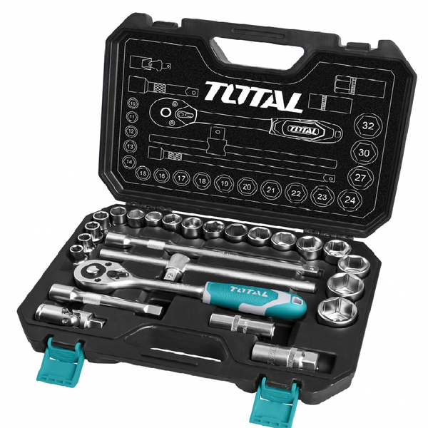 25Pcs 1/2" socket set THT121251 |  Company: Total  |  Origin: China