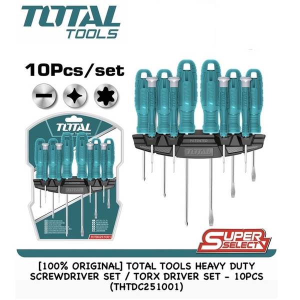 10Pcs precision screwdriver set THTDC251001 | Company: Total | Origin: China