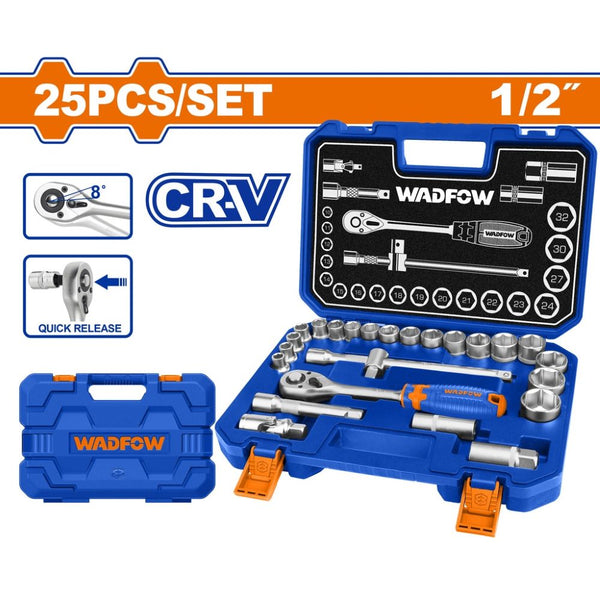 25Pcs 1/2" SOCKET SET WST2D25 | Company: Wadfow | Origin: China